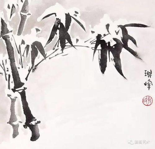 雪竹的画法视频,跟随步骤，轻松绘制冬日美景